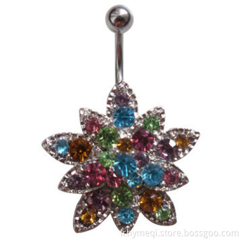 Crystal coated sexy navel belly rings